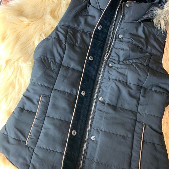 AEROPOSTALE PRINCE&FOX FULL ZIP  HOODED PARKA VEST - Picture 4 of 9